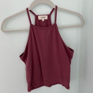 Plum Racerback Crop Top